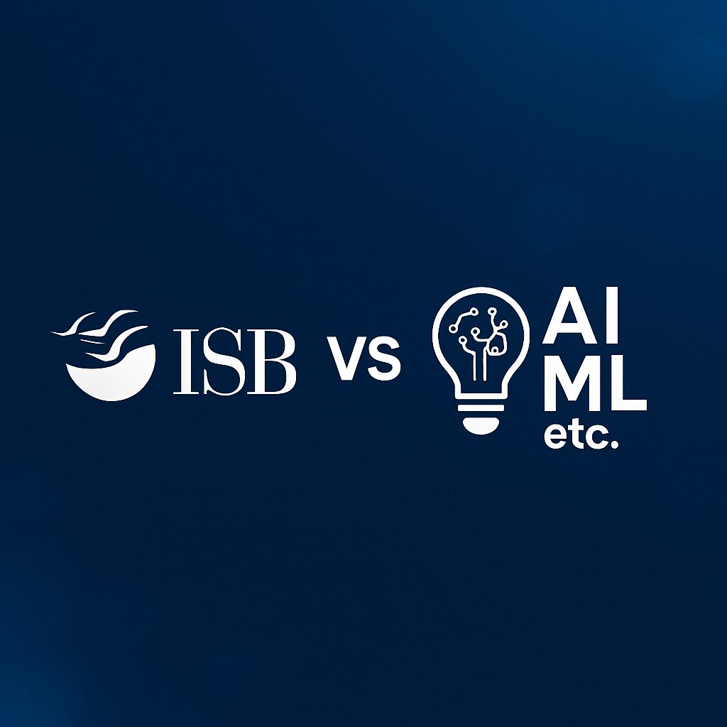AI Courses from ISB vs “AI ML etc.”