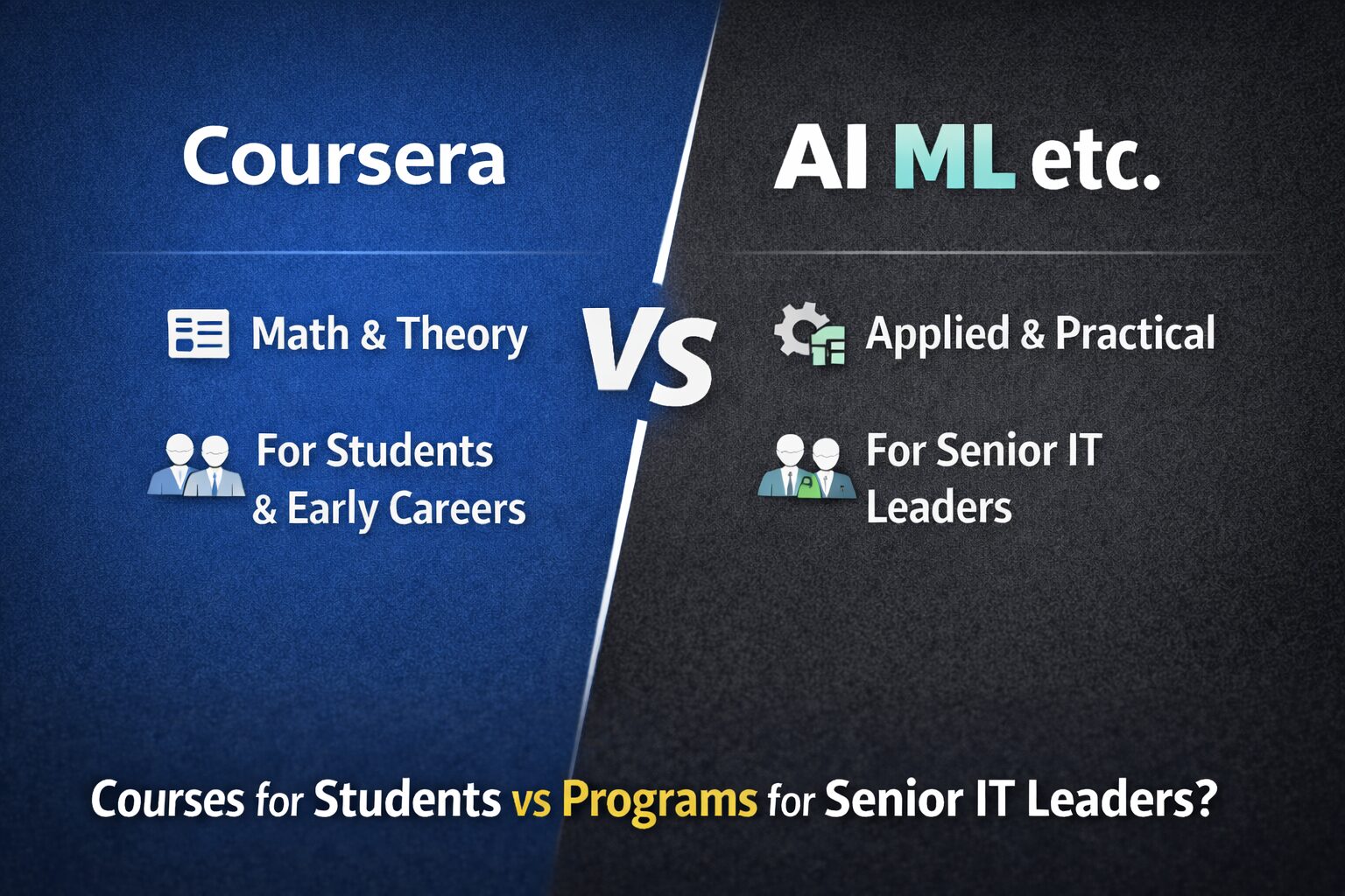 Coursera vs AI ML etc.