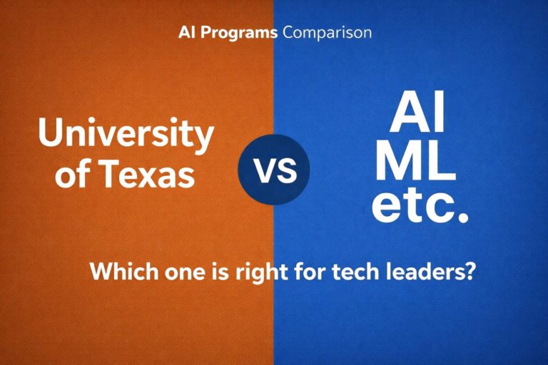 McCombs School of Business at the University of Texas vs AI ML etc.